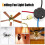 6 Pcs Ze-208S E89885 3 Speed 4 Wire Pull Chain  Ceiling Fan Light  Replacement Part,A 7
