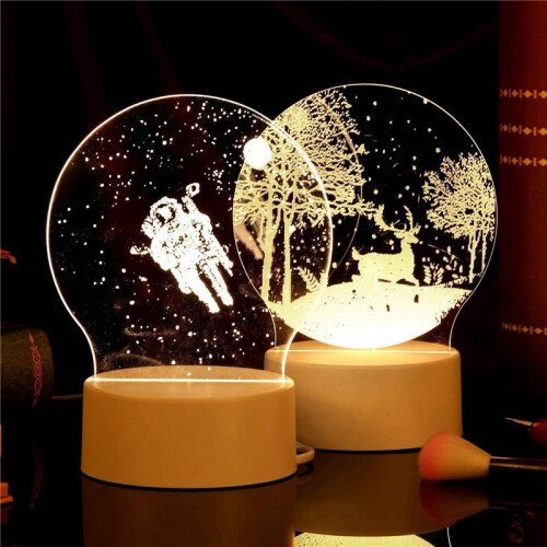 12Pcs Clear Acrylic Sheet Round Panel Thick (4mm) Plastic Acrylic Board for LED Light Base,Sign,DIY Display Projects