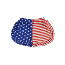 (3-4 Years, Red) Toddler Girls Beach Shorts Kids Summer Elastic Band Fashion Star Stripe Print Lounge Shorts for Independence Day