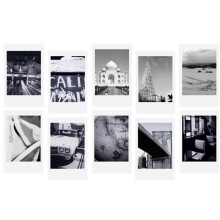 For Instax Monochrome Instant Film:10 Sheets of Black&White Photo Paper for Instax Cameras&Printers
