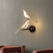 Bird Wall Lamp: Nordic Modern LED Light for Bedroom, Living Room, and Hotel 2xbird