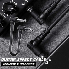 3st Pedalkabel Musikinstrument Patchkabel 15 cm Elektrisk Gitarreffekttråd för Musikälskare Speltillbehör
