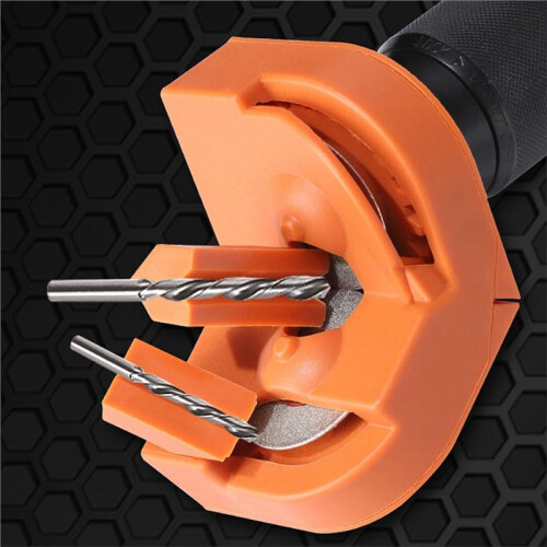 Electric Drill Bit Sharpener Kit with 3 Angle Guide Blocks 10PC Discs Workshop & Construction Essential Tool 1