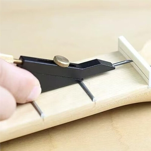 Classical Acoustic Guitar Grip String Cutting Tool - Marking Measuring String Height Repair Saddle Slot L Black 2