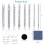 Premium Square Aluminum Interchangeable Knitting Needles Set with Ergonomic Design, 8 Pairs, 4 Cables 7
