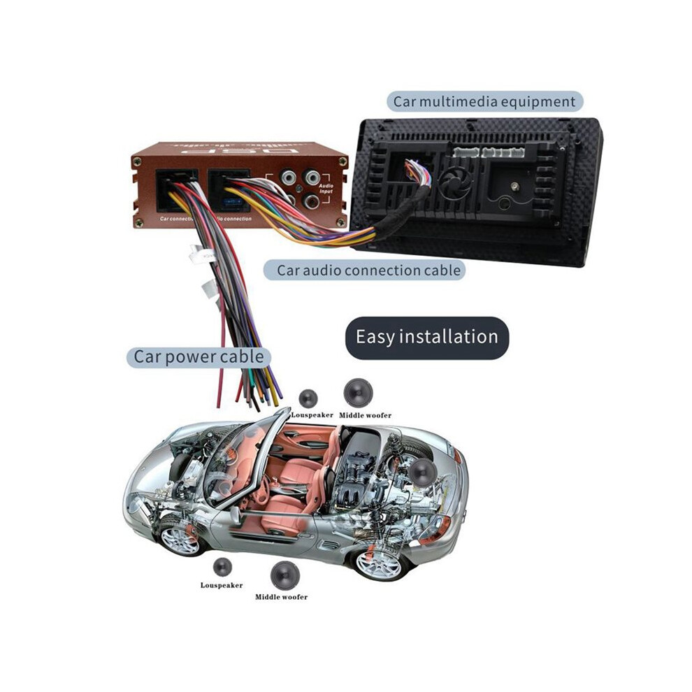 Car DSP Audio Power Amplifier 4x50W 4 Channel Digital Signal Audio ...