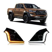 LED Daytime Running Light for Hilux GR Sport 2023-2026 White DRL Yellow Turn Signal Light Fog Light Accessories