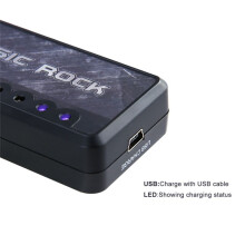 Electric Guitar Headphone Amplifier Effect Classic Rock Distortion Effect Rechargeable Guitar Accessories Black