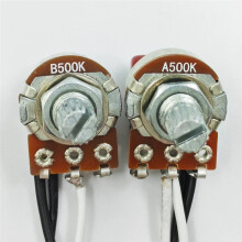 PB Bass Prewired Circuit, PVC Cable with Prewire Kit for Precision Bass Guitar 500K Potentiometer 1 Volume 1 Tone