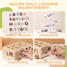 Wooden Stacking Toy Montessori Educational Matching Game for Toddlers Ages 1-3 Years Early Learning Shape Color Classify