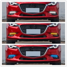 LED Daytime Running Light for 3 Axela 2017-2018 Fog Lamp Dynamic Sequential Turn Signal Light Accessories