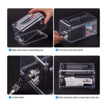 Donation Suggestion Box with Lock, Ballot Box,Suggestion Box For Fundraising, Donation, Tip Jars, Raffle Box