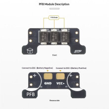 PFB PRO Dual 50V 100uF Low ESR Capacitors for 9 Inch and Larger FPV Drones, HD Long Range Quadcopter Power Filter Board