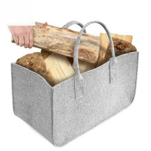 3X Accessory Decoration Stylish Storage Bag Newspaper Picnic Clothes Firewood Shopping Travel Basket Light Grey