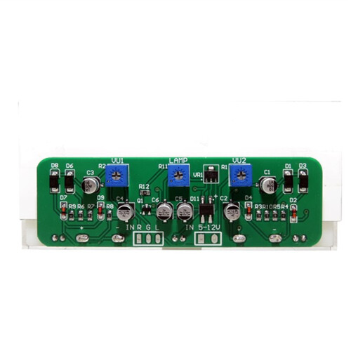 Double Pointer VU Meter Stereo Audio Amplifier Board,DB Sound Level Indicator Meter Adjustable Backlight with Driver 1