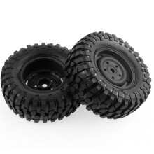 4pcs 95mm 1.8 Beadlock Wheel Rim Tire Set for 1/10 RC Crawler Car  TRX4 RC4WD D90 Axial SCX10 II III Redcat MST