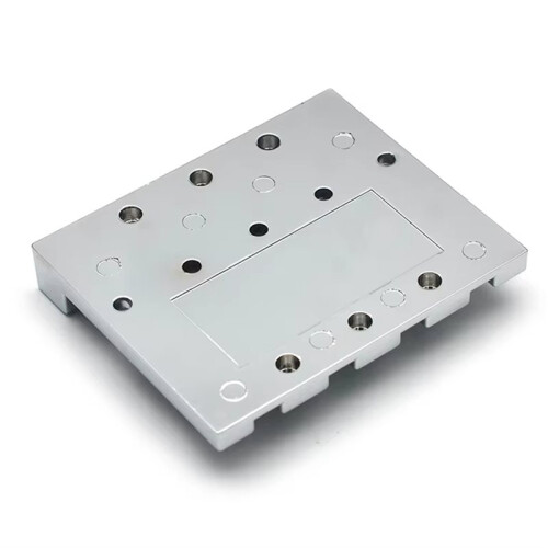 Vintage 4-String Bridge 82x68.3MM String Bottom Through with Brass Saddle String Spacing 18.6MM Fixed Bridge Chrome 2