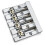 Vintage 4-String Bridge 82x68.3MM String Bottom Through with Brass Saddle String Spacing 18.6MM Fixed Bridge Chrome 4