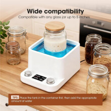 Sourdough Warmer Water Bath Precise 1F Thermostat (70-104F) Sourdough Warmer for Jars Under 50 Oz Us Plug