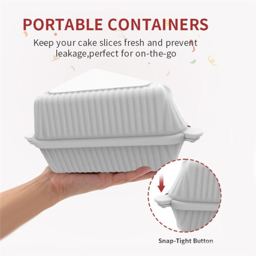 3PcsTriangular Silicone Cake Box, Mille Crepe Box, Sandwich, Reusable, Cake Packaging, Baking & Pastry Packaging Gray 2