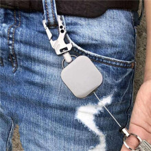 2X Office Lanyard Clip Keychain Name Tag Holder Keyring Id Card Key Ring Cord Reel Retract Pull Key Badge