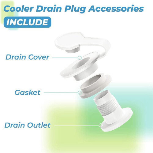3Pack Replacement Drain Plug for  Coolers, 1 Inch Shaft, Includes Gasket and Drain Cap 2