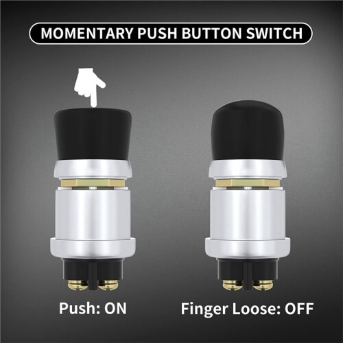 12V 50A Waterproof Push Button Start  for Car Marine Engine  Horn 2