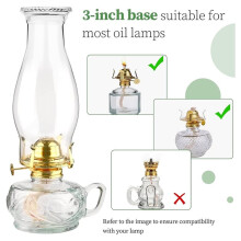 Oil Lamp Chimney Replacement Clear Hurricane Lamp Glass Shade Old-Fashioned Oil Lamp Parts