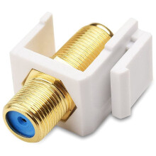 10 Pack RG6 Jack Insert, Coaxial Jack Insert Gender Changer