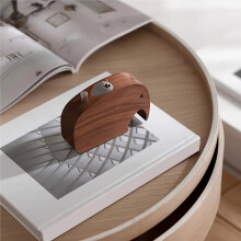 Toothpick Holder Walnut Wood Toothpicks Box Push-Type Cute Elephant Shape for Table Decorative Accessories