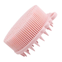 Silicone Bath Brush DualSided Body Scrubber for Gentle Exfoliation and Scalp Massage