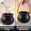 48Pcs  Black Cauldron with Handle Halloween  Witch Cauldron Halloween Pot Candy Holder for Halloween 3