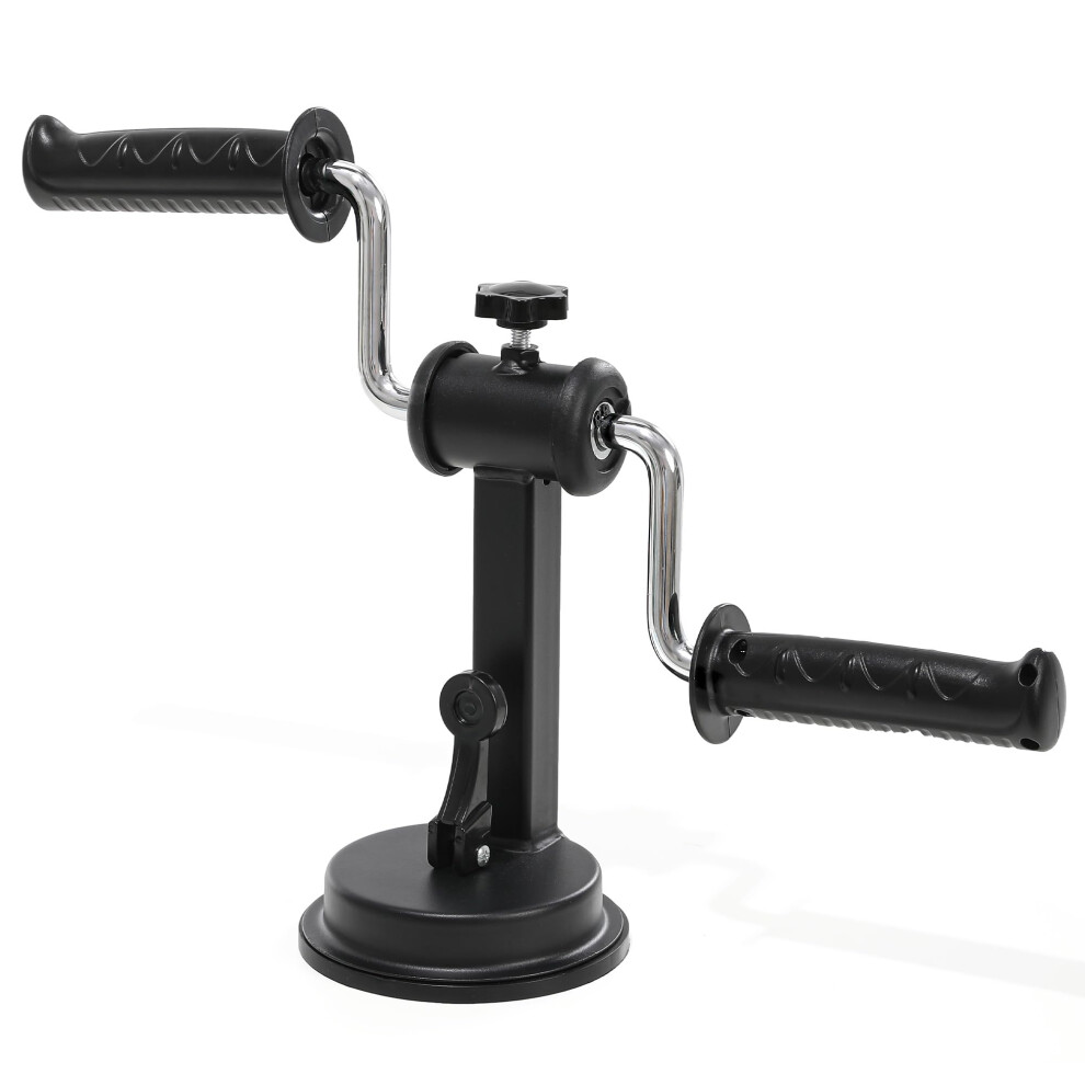 Black Arm Exercise Bike For Physical Therapy And Stroke Rehab, Portable Hand Pedal Exerciser For Seniors