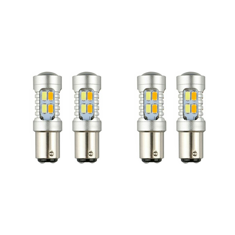 4Pcs 1157 Bay15d P21/5W 5630 Bulbs Dual Color Led Bulb Canbus Car Turn Signal Lamp 4713196110168
