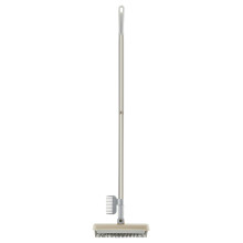 Bodenbürste mit Abzieher, Stahlgriff, 98 cm