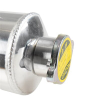Kit Universale per Auto con Serbatoio di Espansione 'Acqua di Raffreddamento In Alluminio da 1,5 L + Tappo Argento