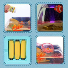 Aquarium Artificiel Jouet, Aquarium de Simulation Mignon avec Musique, Jouet Interactif pour Aquarium