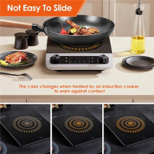 Tapis de Protection Thermochromique en Silicone pour Table de Cuisson à Induction, Tapis en Silicone pour Table de Cuisson à Induction, Tapis de