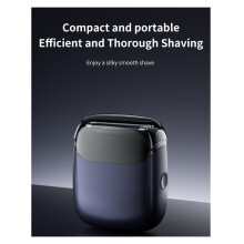 Barbeador Elétrico Recíproco , Compacto, Portátil e À Prova D'Água, Ideal para Viagens e Uso no Carro, Barbeador Masculino Cinza.