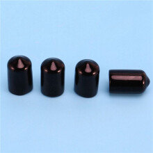 200Pcs Rubber End Caps 9.5mm ID PVC Round Tube Bolt Cap Cover Screw Thread Protectors Black