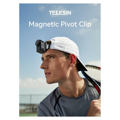 TELESIN Magnetic Quick Release Cap Hat Clip Mount Adjustable Angle for  OSMO  Action Camera Accessory 1