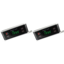 2X Digitale Wasserwaage, Elektronischer Winkelmesser, Neigungsmesser mit Magnet, Beleuchtete Wasserwaage, Winkelmesser, Messuhr, Neigungsmesser