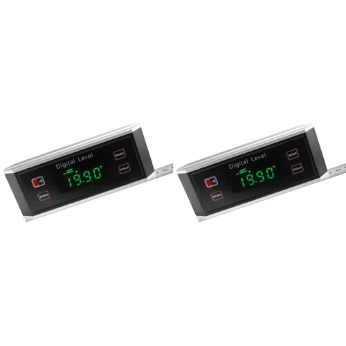 2X Digital Level Electronic Protractor Inclinometer with Magnet Illuminate Level Angle Meter Gauge Level Box