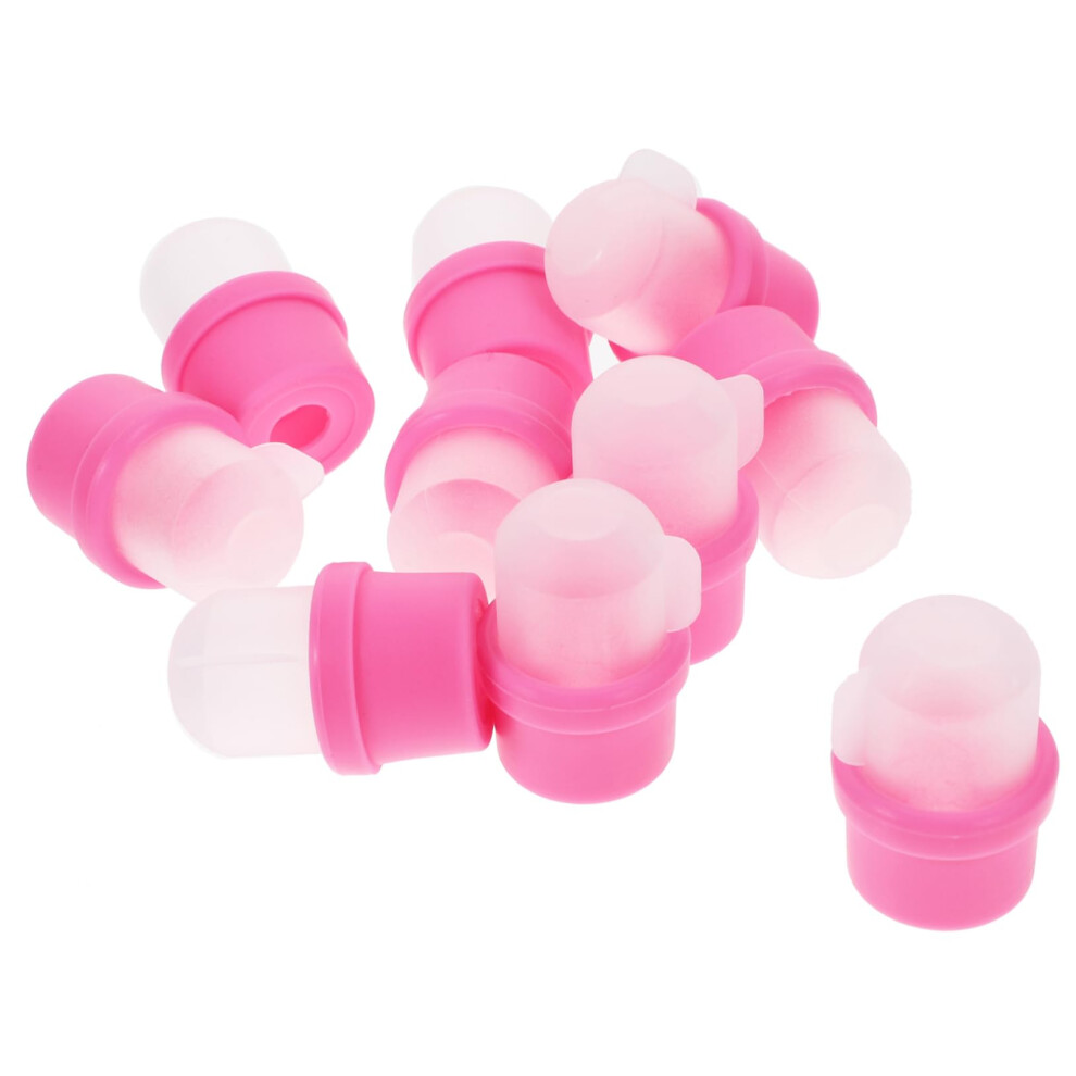 20pcs Reusable Silicone Nail Polish Remover Wraps Gel Soak Off Caps for Home and Salon Use