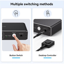 2K 120Hz for USB C -Compatible KVM 100W PD Charge Type C USB KVM Switcher for PC Desktop EU PLUG
