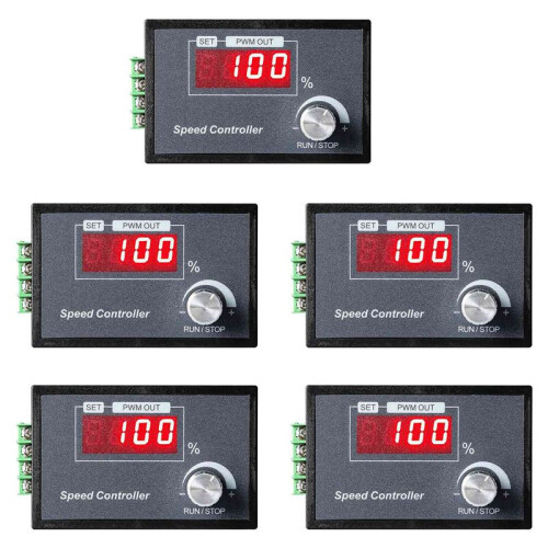 5X PWM  Motor Speed Controller 6-60V 30A with Digital Display & Robust PCB - Perfect for Various Machines