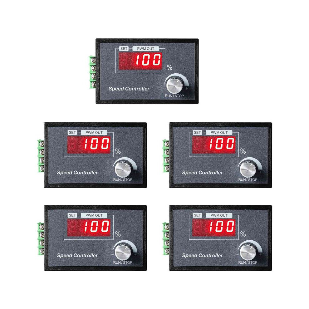 5X Pwm Motor Speed Controller 6-60V 30A With Digital Display & Robust Pcb - Perfect For Various Machines 6031559386851