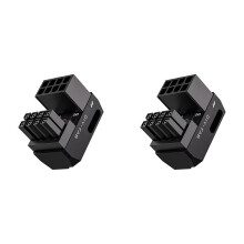 2X 8-Poliger PCle 3.0 GPU-Netzadapter, 180-Grad-Anschluss, Rechtwinkliger Winkeladapter für Desktop-Grafiken B