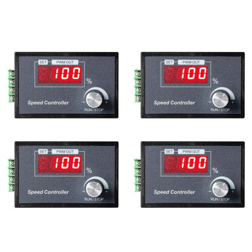 4X PWM  Motor Speed Controller 6-60V 30A with Digital Display & Robust PCB - Perfect for Various Machines