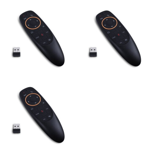 3X G10S Air Mouse Voice Remote Control 2.4G USB Receiver pour Android TV BOX PC Gyro Sensing  Wireless  Remote
